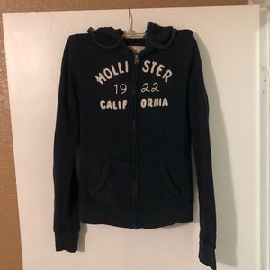 Navy Blue Hollister Zip Up